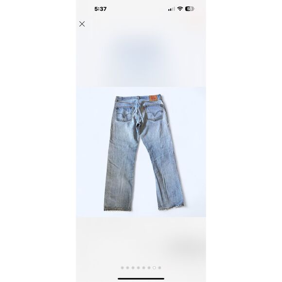 Vintage Levi’s 501 Jeans Size 33x30 Distressed Light Wash Button Fly USA - Picture 7 of 8